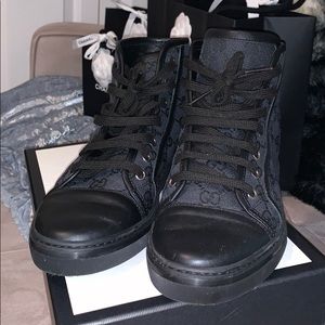 100% authentic Gucci black high top sneakers